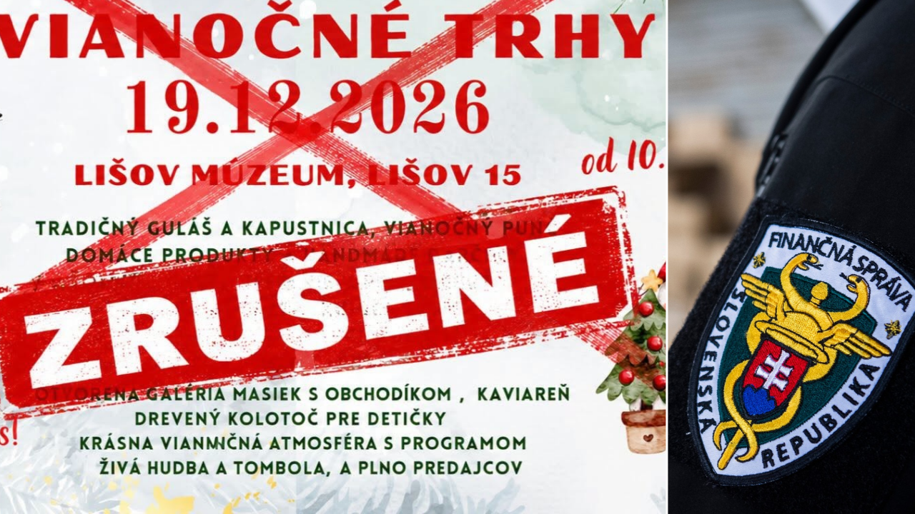 Finančná správa reaguje na zrušené vianočné trhy v Lišove.