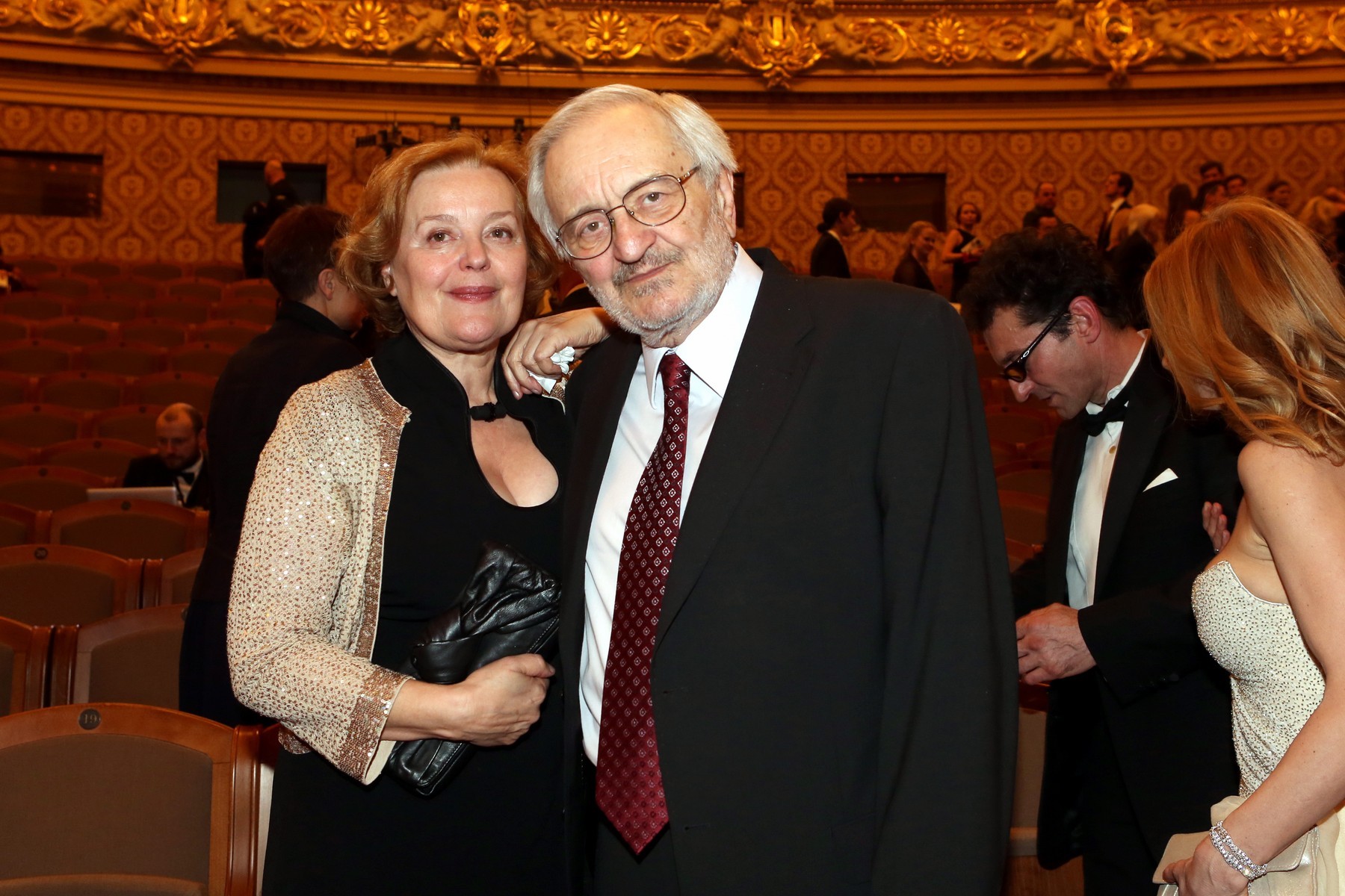 Magda Vašáryová a Milan Lasica počas  22. ročníka predávania prestížnych filmových cien Český lev.