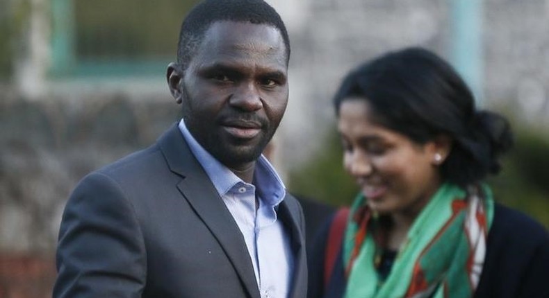 Sudanese migrant Abdul Haroun leaves the Crown Court in Canterbury, Britain January 21, 2016.   REUTERS/Stefan Wermuth