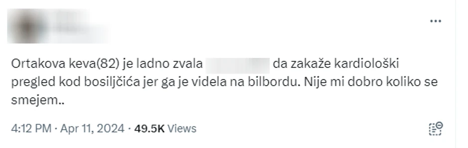 Baka zvala kliniku da zakaže pregled kod Ivana Bosiljčića