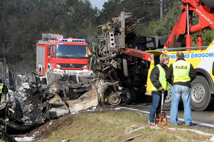 Wypadek w miejscowości Prusice na Dolnym Śląsku