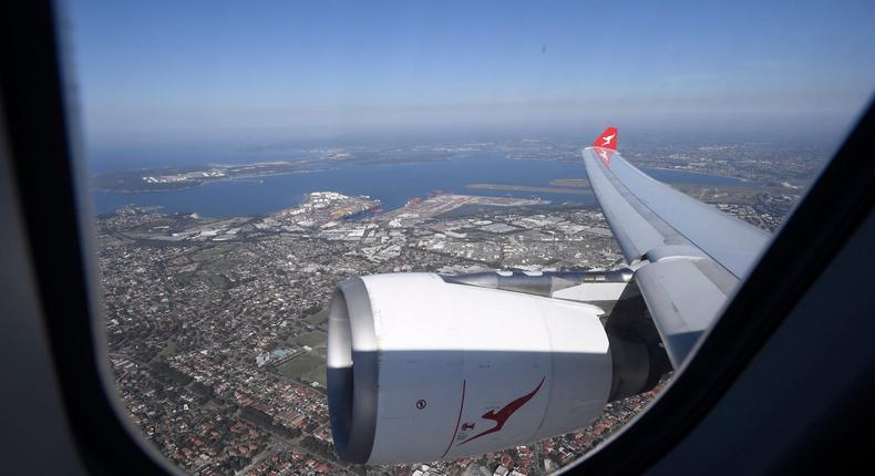 A Qantas plane made an emergency landing with just one engine (not pictured).James D. Morgan/Getty Images