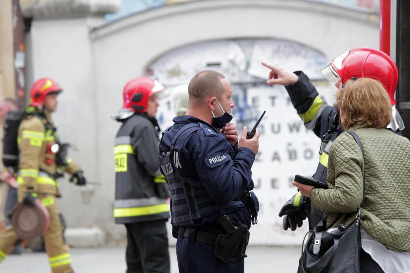 Pożar kamienicy przy Piotrkowskiej w Łodzi