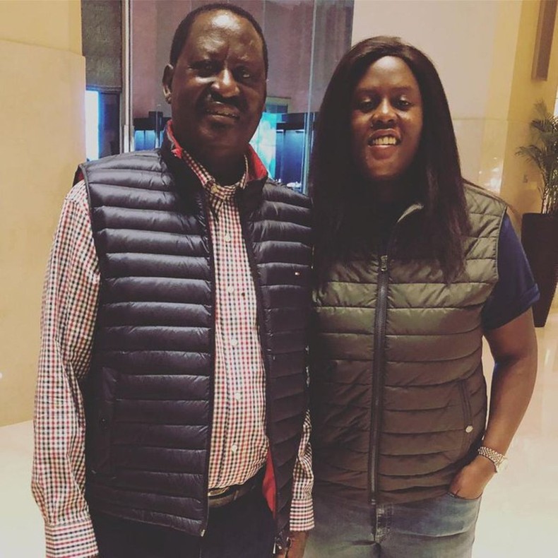 Winnie Odinga with Raila Odinga
