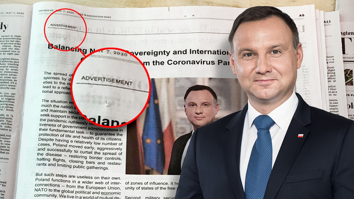 Andrzej Duda reklamuje się w Washington Post 