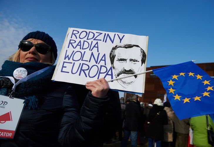 Gdańsk manifestacja KOD w obronie Lecha Wałęsy