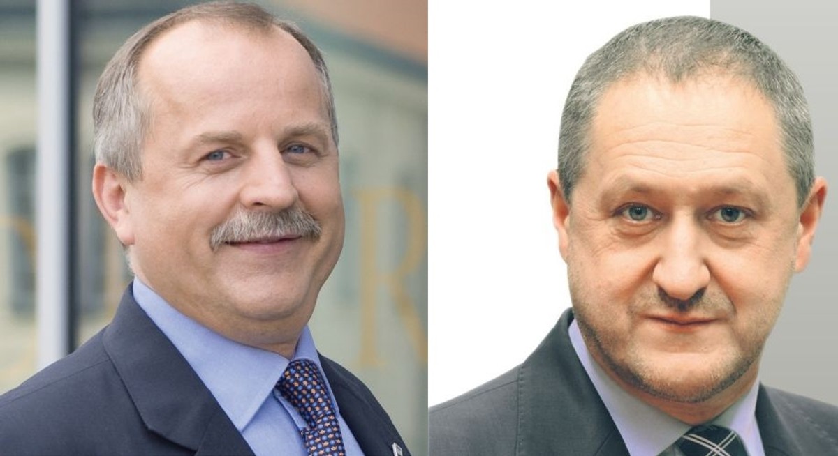 Od lewej: KRZYSZTOF PRZYBYŁ, prezes Fundacji "Teraz Polska" oraz MARIUSZ GAZDA, prezes SKOK w Wołominie