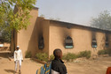 Spalony kościół w Nigrze