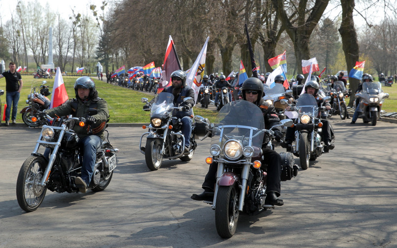 Rosyjscy motocykliści w Braniewie