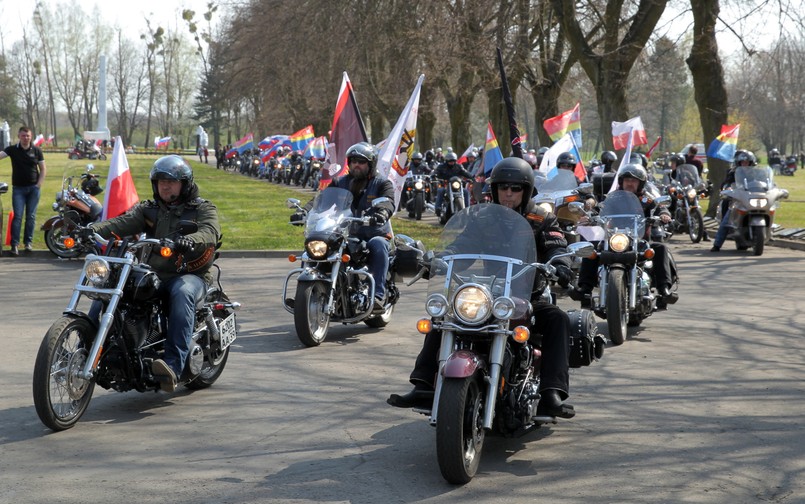 Rosyjscy motocykliści w Braniewie