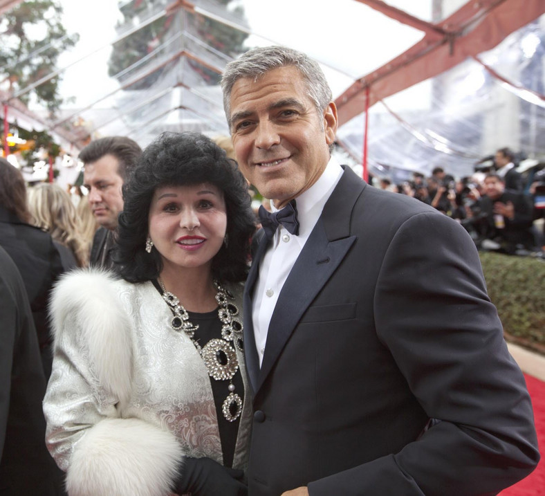 Yola Czaderska-Hayek i George Clooney