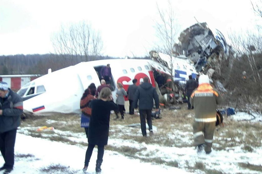 Awaryjne lądowanie Tu-154 w Rosji. 2 ofiary, dziesiątki rannych