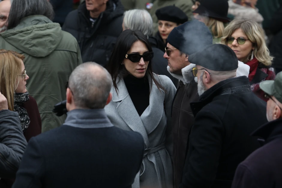 Jelisaveta Orašanin na sahrani Milorada Milinkovića