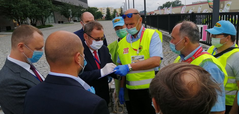 Protest związkowców z Kopalni i Elektrowni Bełchatów 03.07.20