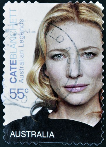 Cate Blanchett na australijskim znaczku pocztowym