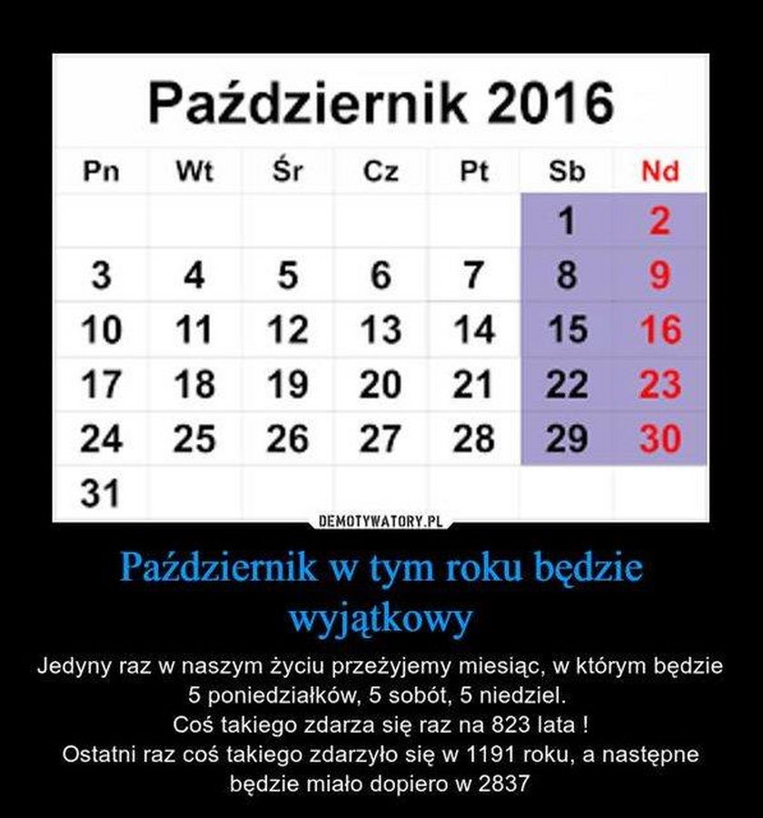 Czy to będzie wyjątkowy październik? Sprawdziliśmy