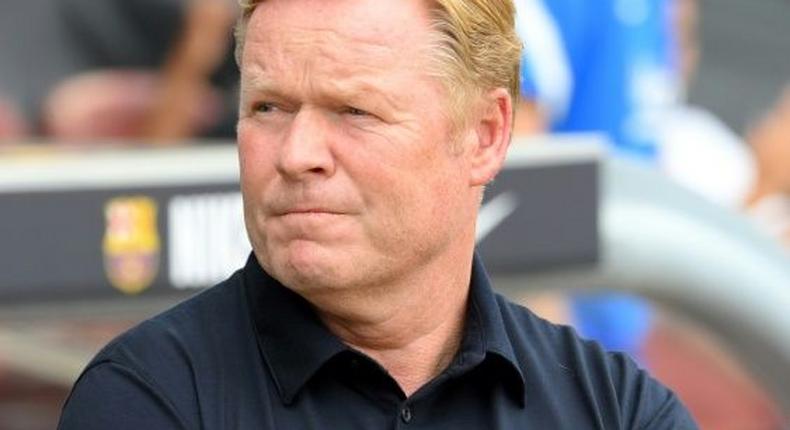 Barcelona's Dutch coach Ronald Koeman said he was happy with the side's mental strength Creator: LLUIS GENE