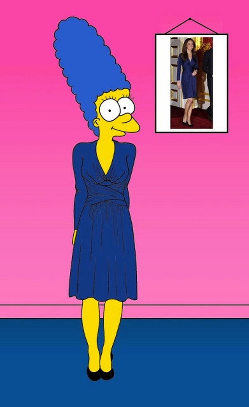 Marge Simpson jako księzna Kate