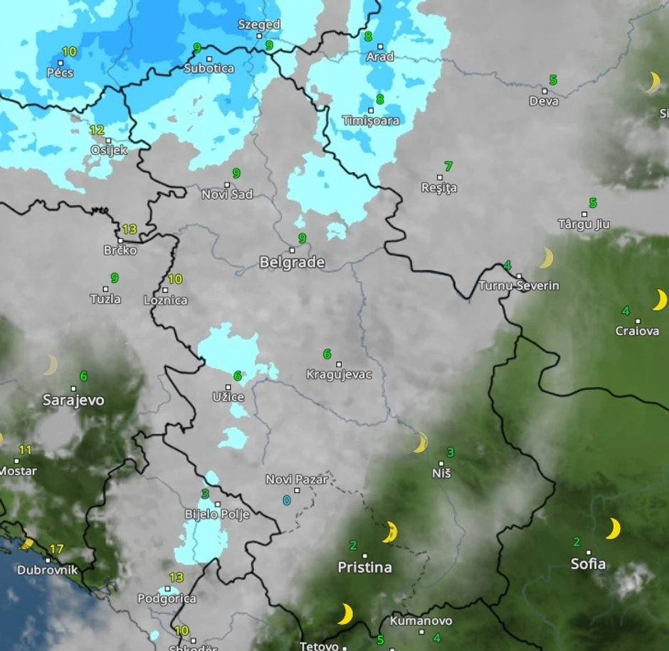 Kiša sutra u 3 ujutru