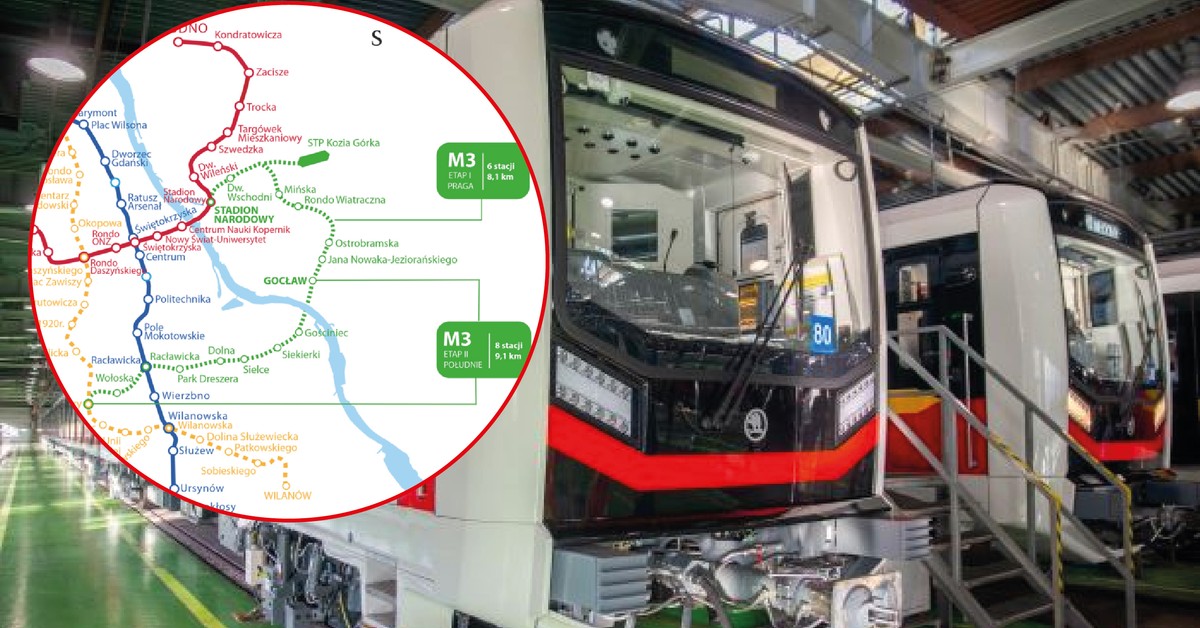 Trzecia linia metra w Warszawie. Tak będzie wyglądać pierwszy odcinek M3 [WIZUALIZACJA]