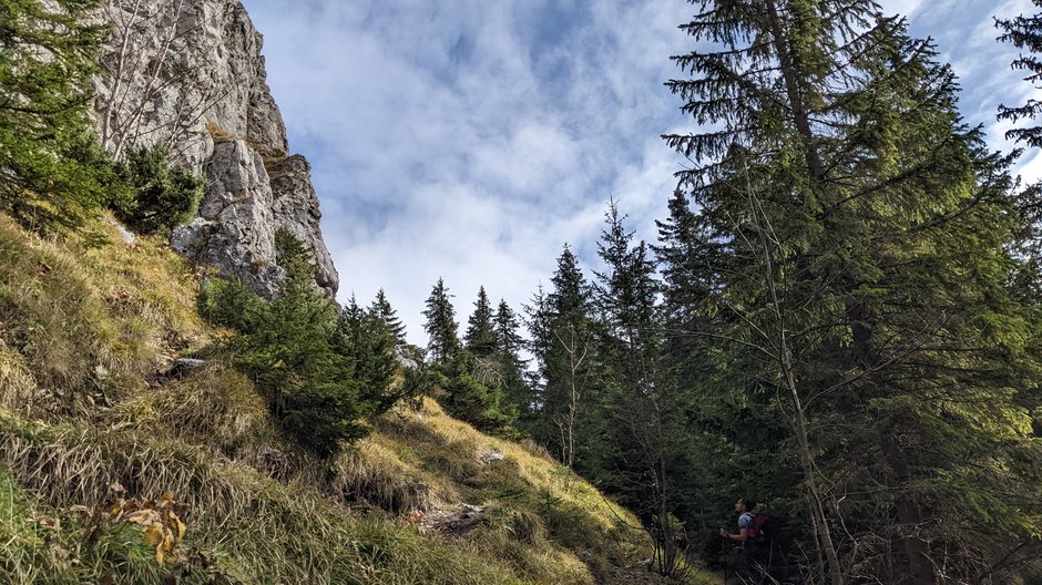 Szlak na Siwy Wierch z Wyżniej Huciańskiej Przełęczy, słowackie Tatry Zachodnie. 