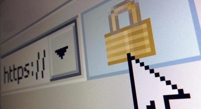 A lock icon, signifying an encrypted Internet connection, is seen on an Internet Explorer browser in a photo illustration in Paris April 15, 2014.