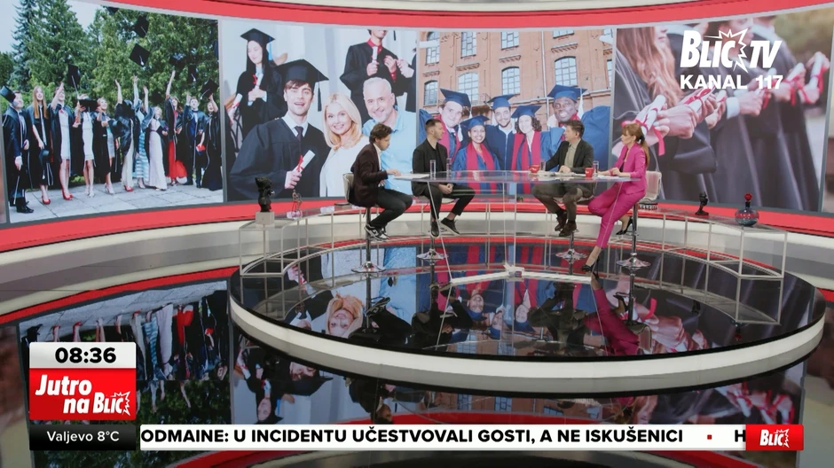 Strahinja Radovanović i Marko Vučetić u studiju Blic TV