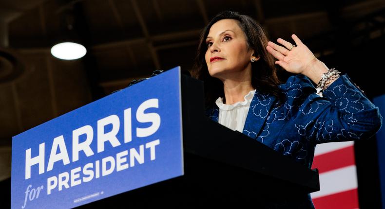 Gov. Gretchen Whitmer is predicting a close presidential election result in Michigan.Hannah Beier/Getty Images