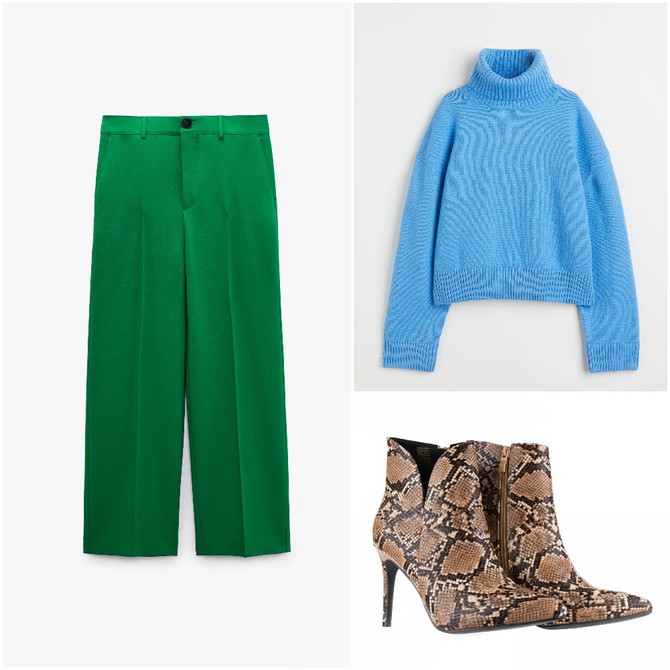 Rolka „H&M“, pantalone „Zara“, čizmice „Metro“