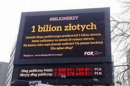 Dług publiczny przekroczył już bilion złotych