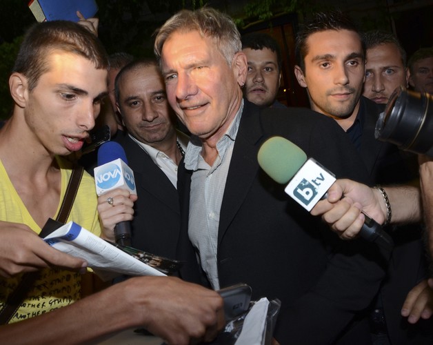 Harrison Ford podczas spotkania z fanami i dziennikarzami