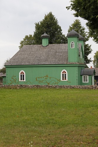Zdewastowana ściana meczetu w Kruszynianach