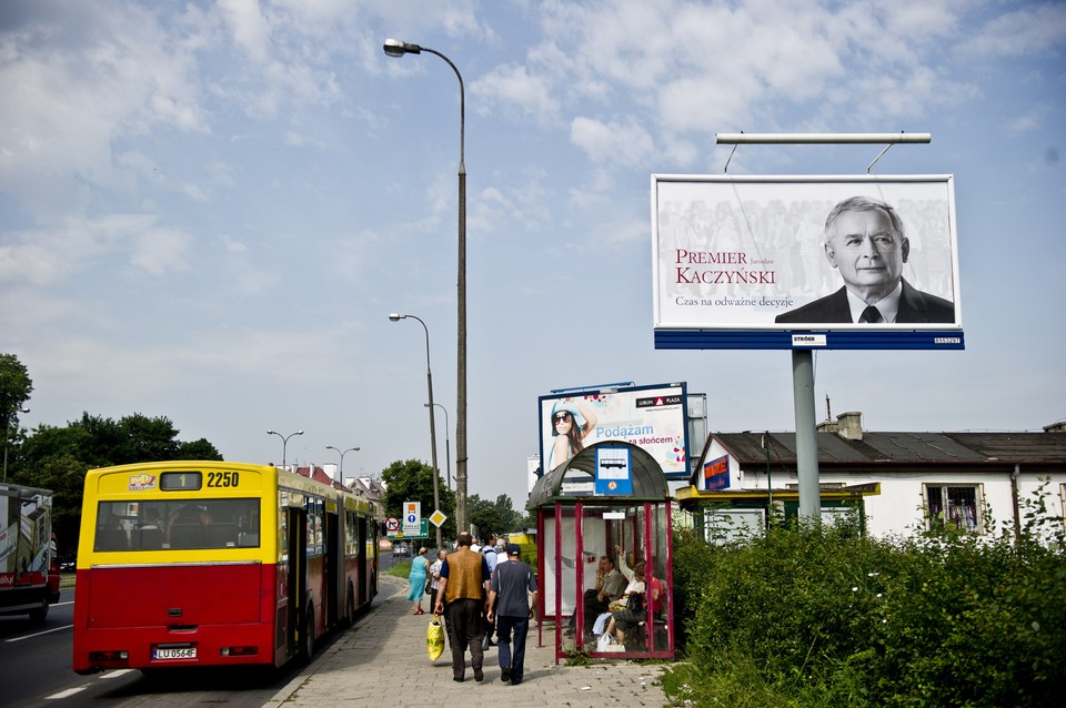 LUBLIN BILLBOARD PIS KACZYŃSKI WYBORY