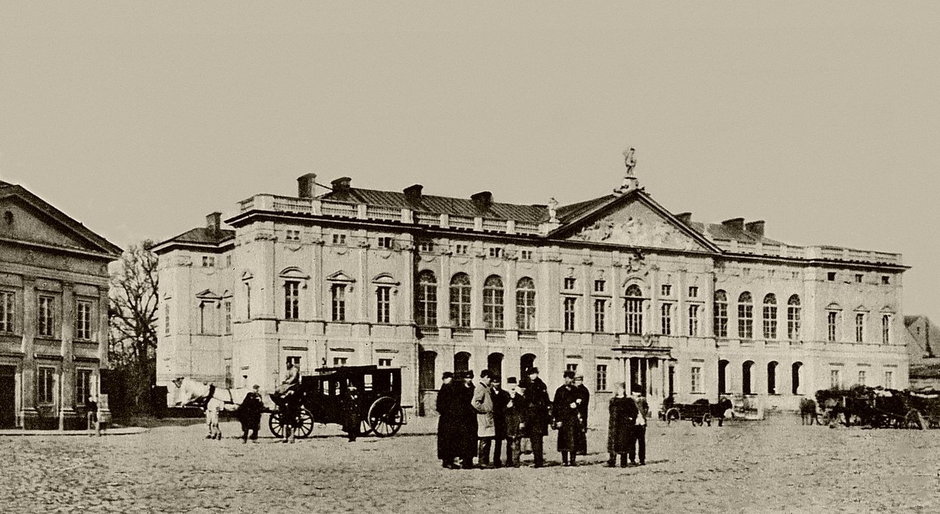 Widok na pałac, pocz. XX w.