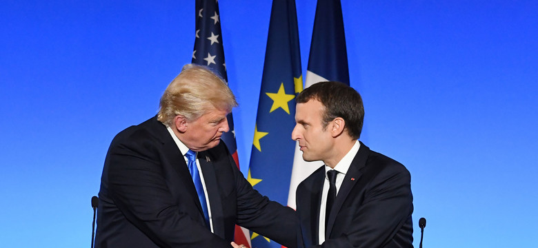 Trump i Macron: od siłowania na ręce do poklepywania po plecach