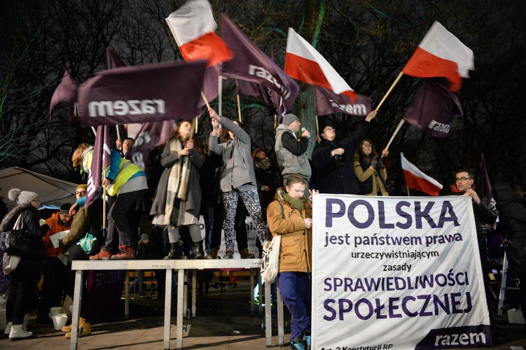 Protest przed Kancelarią Prezesa Rady Ministrów