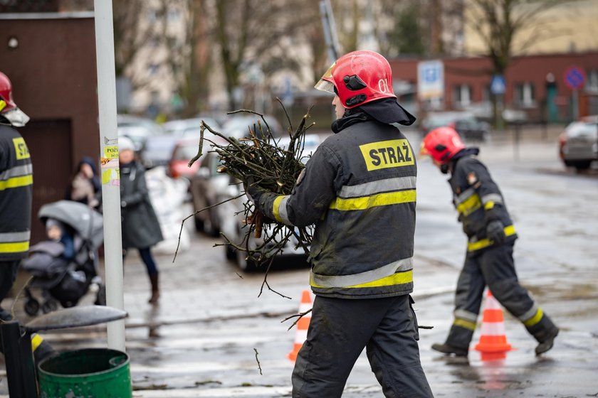 Szalejąca wichura w Szczecinie i w okolicach