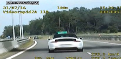 Rajd białego porsche. Pędził 250 km/h FILM