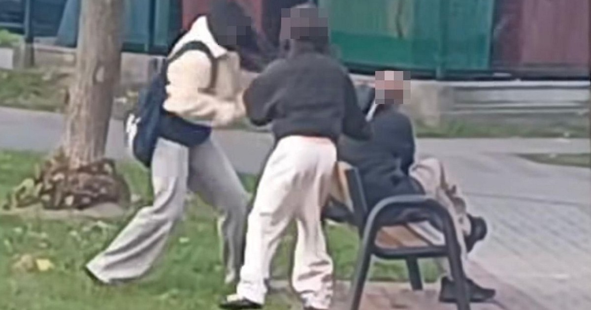 Siedział spokojnie na ławce. To, co zrobiły dwie dziewczynki, bulwersuje