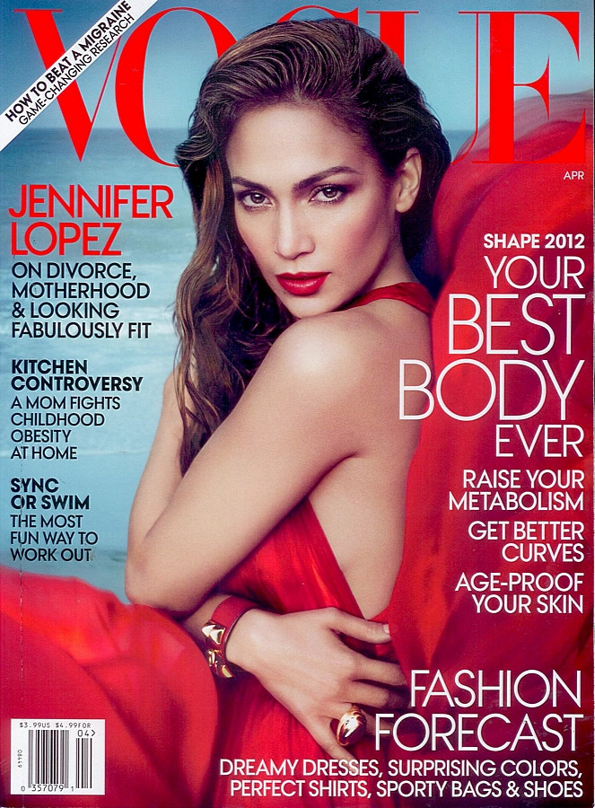 Jennifer Lopez na okładce "Vogue" (fot. Agencja BE&amp;W)