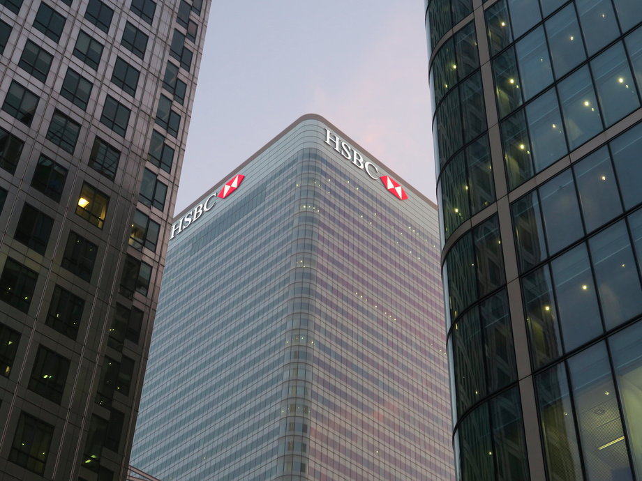 HSBC's Canary Wharf office, its global headquarters.
