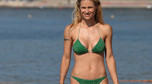 Michelle Hunziker na plaży w bikini