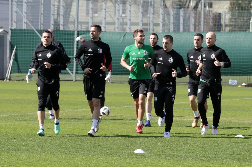 Pilka nozna. Ekstraklasa. Legia Warszawa. Trening. 05.04.2018