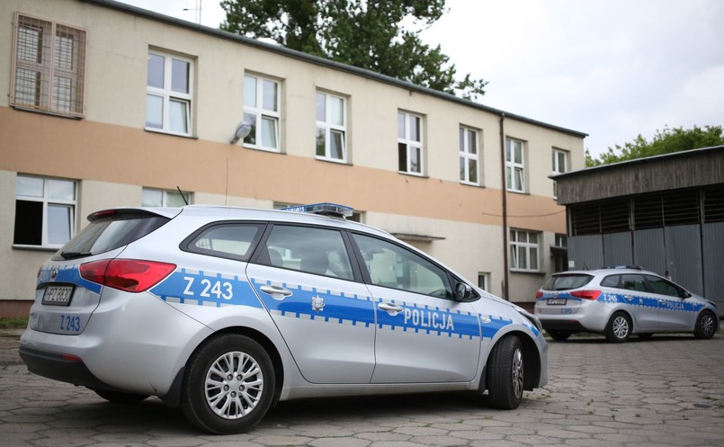 Parking przy komisariacie Warszawa Włochy przy ul. 17 Stycznia