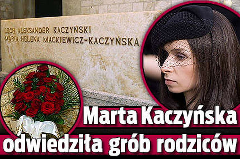 Marta Kaczyńska odwiedziła grób rodziców