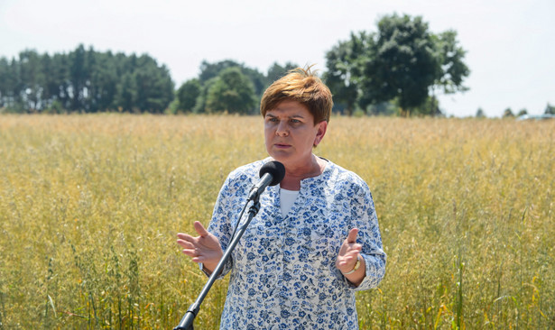 Beata Szydło na żniwach