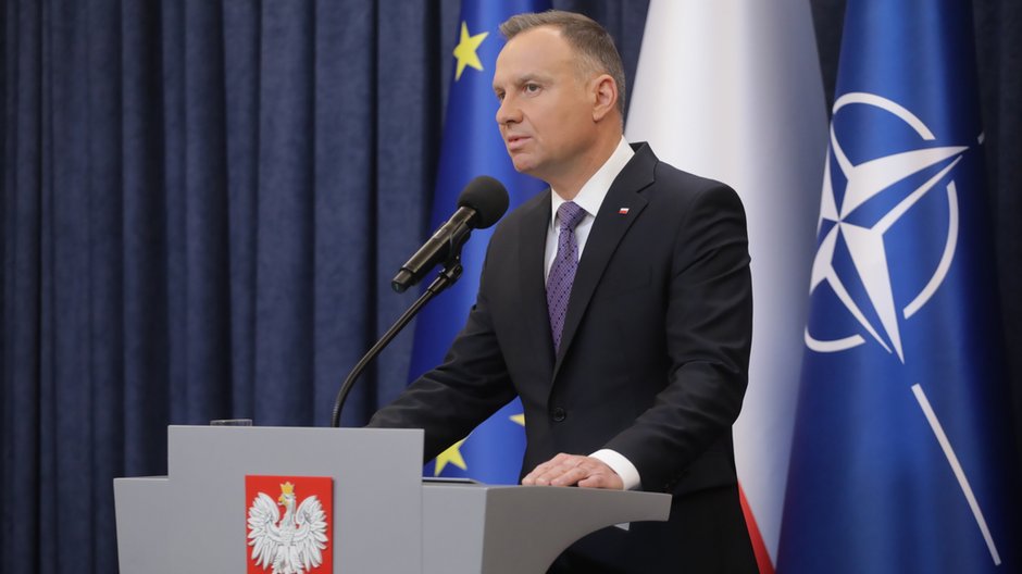 Andrzej Duda wygłosił oświadczenie w którym zaproponował nowelizację ustawy o powołaniu komisji do spraw rosyjskich wpływów (02.06.2023)