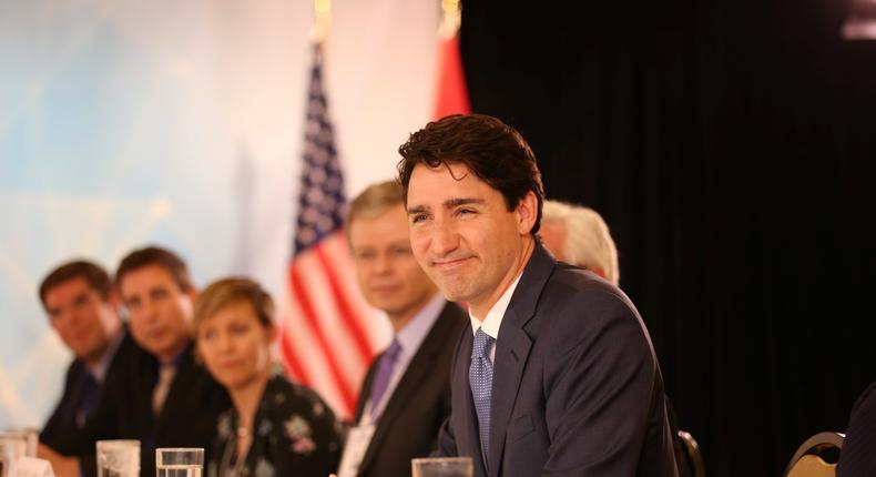 Canada's prime minister, Justin Trudeau, at the CERAWeek energy conference in Houston, Texas, on March 9.