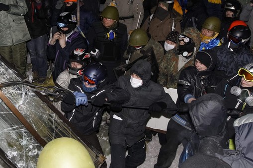 Ukraina Kijów Majdan Niepodległości protest