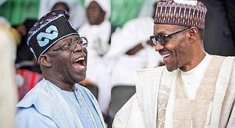 President Muhammadu Buhari and Bola Tinubu (Google)